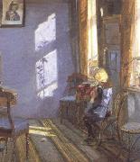 Anna Ancher Sunshine in the Blue Room (nn02) painting